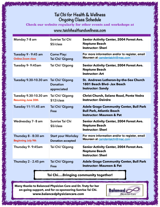 TCHW Monthly Classes 2026